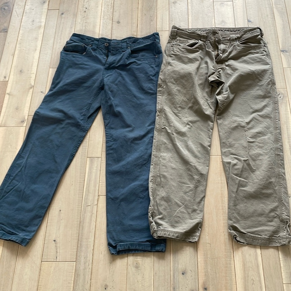 Prana Men's Chinos - Blue and Tan